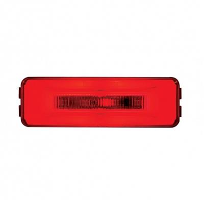 10 LED "GLO" Rectangular Clearance/Marker Light - Red LED/Red Lens