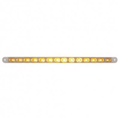 14 Amber Led 12" Flush Mount P/T/C Light - Clear Lens