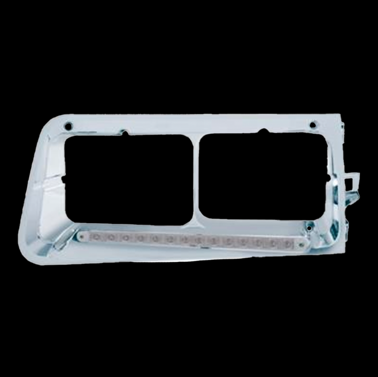 14 LED Freightliner FLD Headlight Bezel - Amber LED/Clear Lens