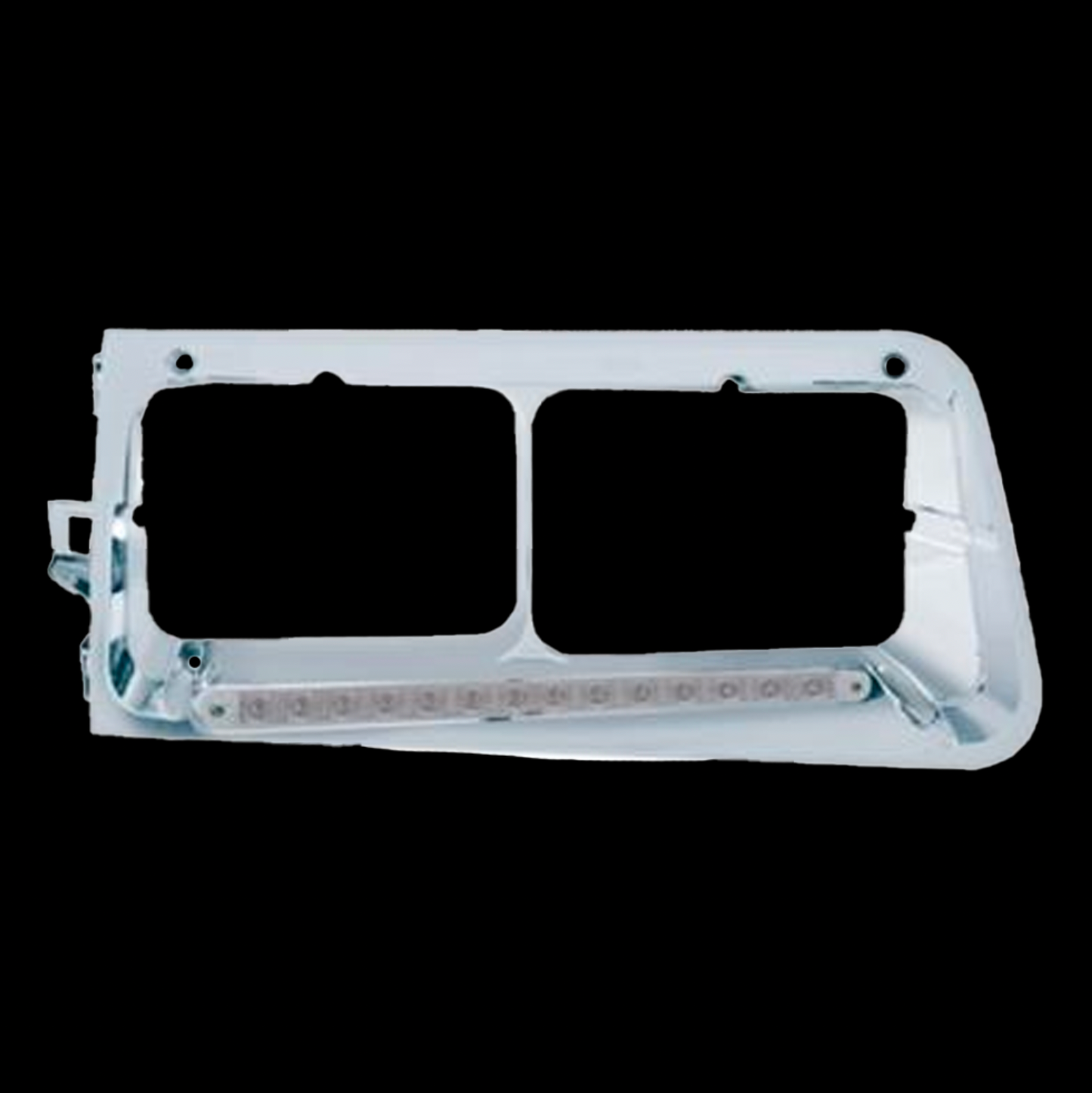 14 LED Freightliner FLD Headlight Bezel - Amber LED/Clear Lens