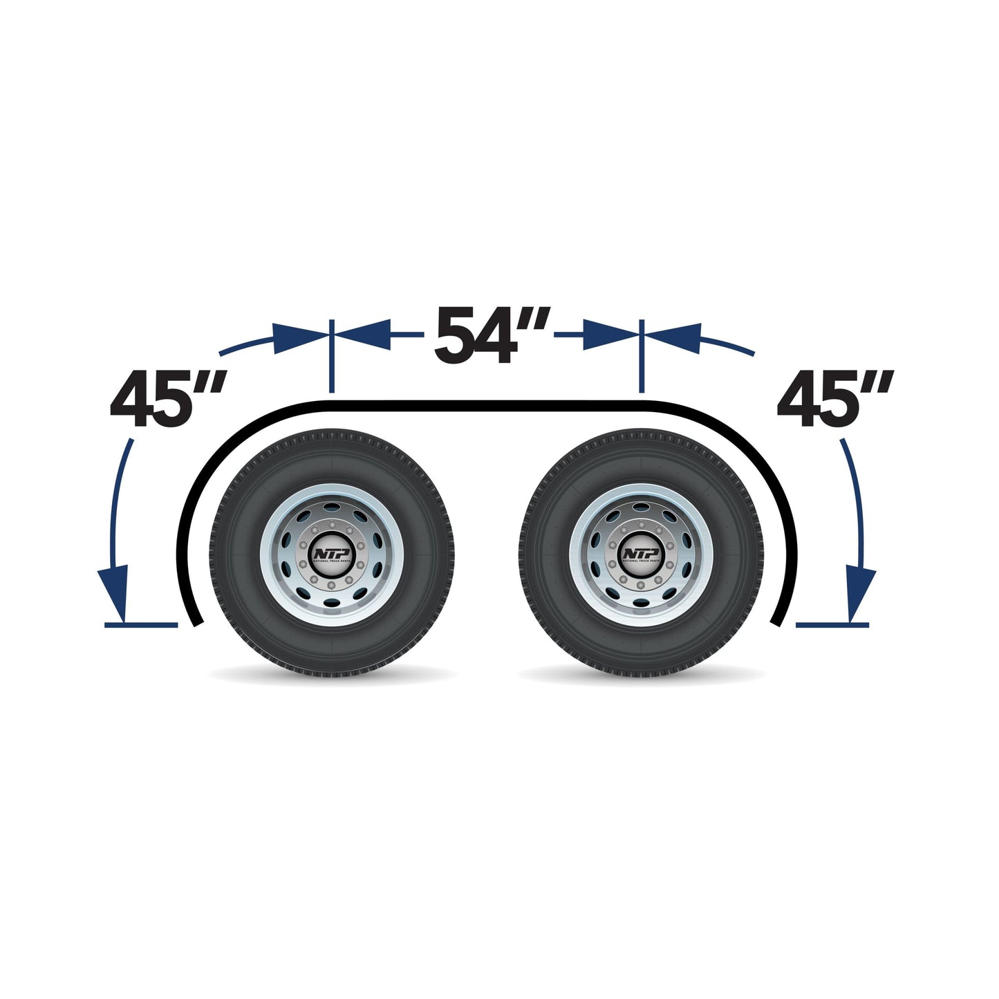 144″ SMOOTH PAINTABLE ALUMINUM FULL FENDER ROLLED EDGE – 8 GAUGE