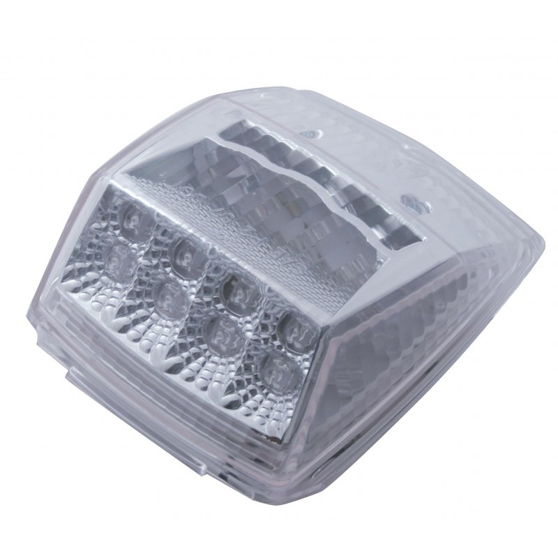 17 Amber Led Square Reflector Cab Light - Clear Lens Lighting & Accessories