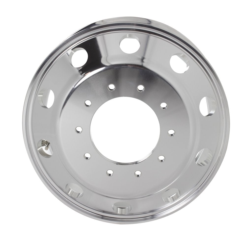 19.5 x 6 10 hole forged Aluminum both side polished truck wheels