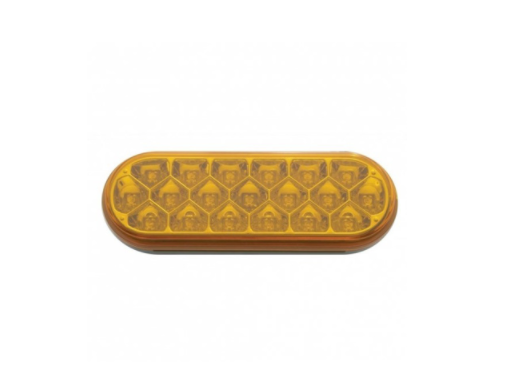 19 LED 6" OVAL REFLECTOR TURN SIGNAL LIGHT - AMBER LED/AMBER LENS