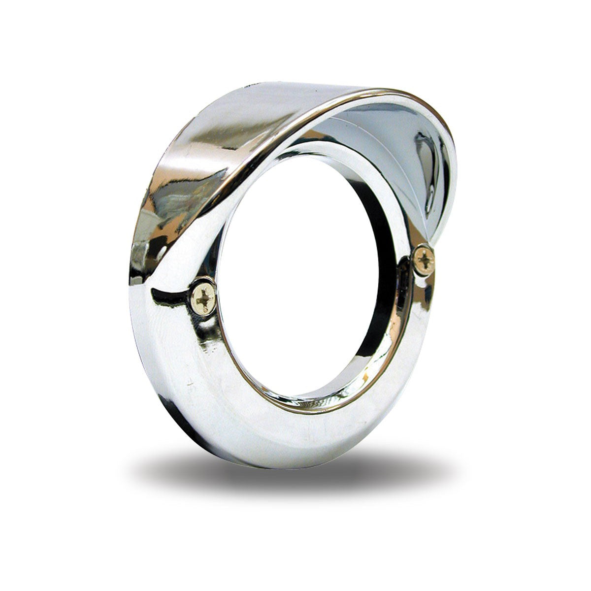 2 1/2" Chrome Screw On Bezel W/ Visor