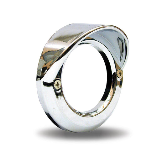 2 1/2" Chrome Screw On Bezel  W/ Visor