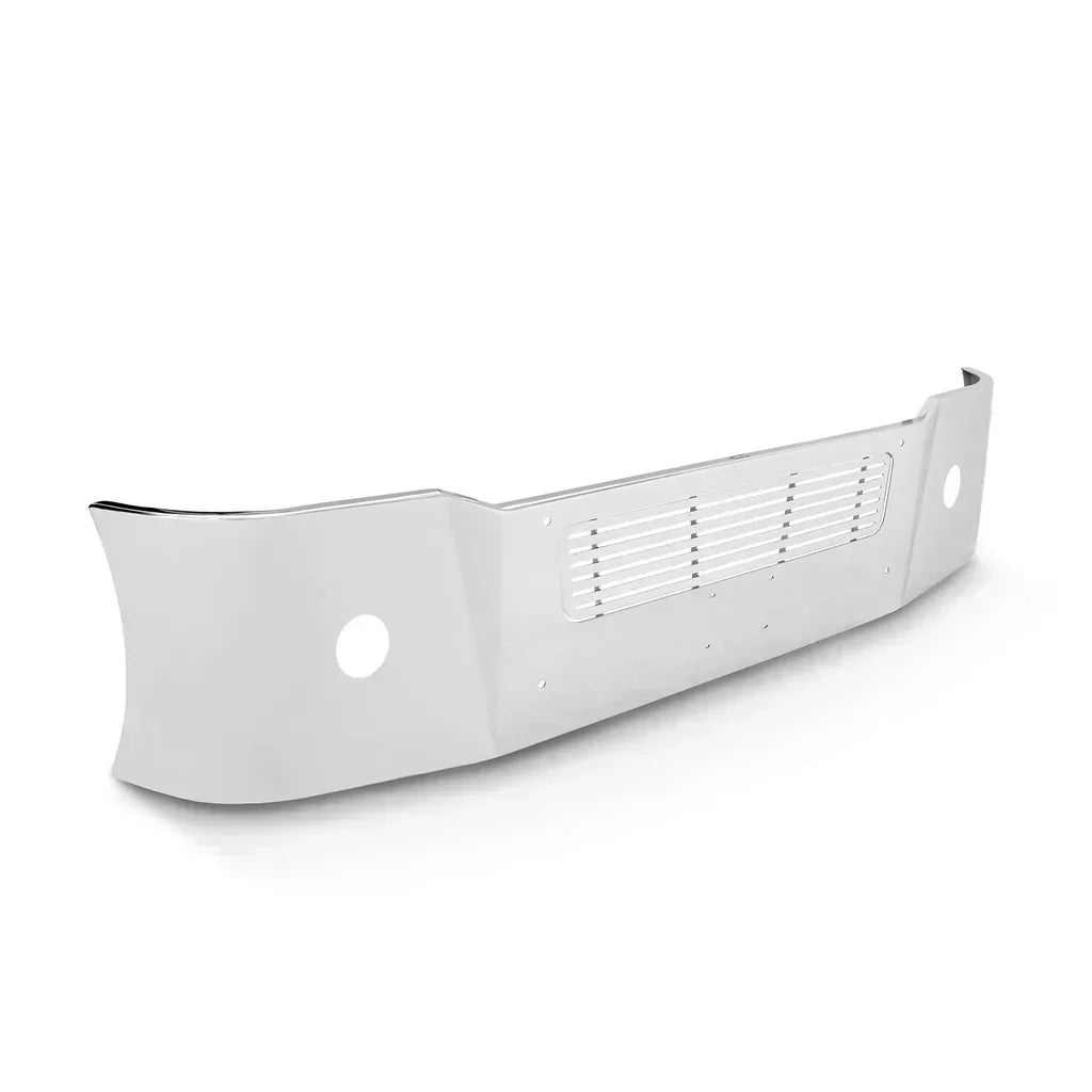 20” Chrome Bumper Freightliner Coronado 2004-2009, with Grille and Round Fog Light Holes