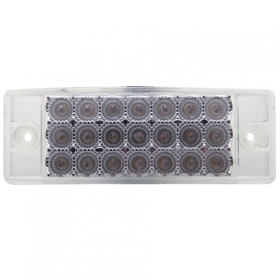 21 Led Rectangular Clearance/marker Light - Red Led/clear Lens - Lighting & Accessories