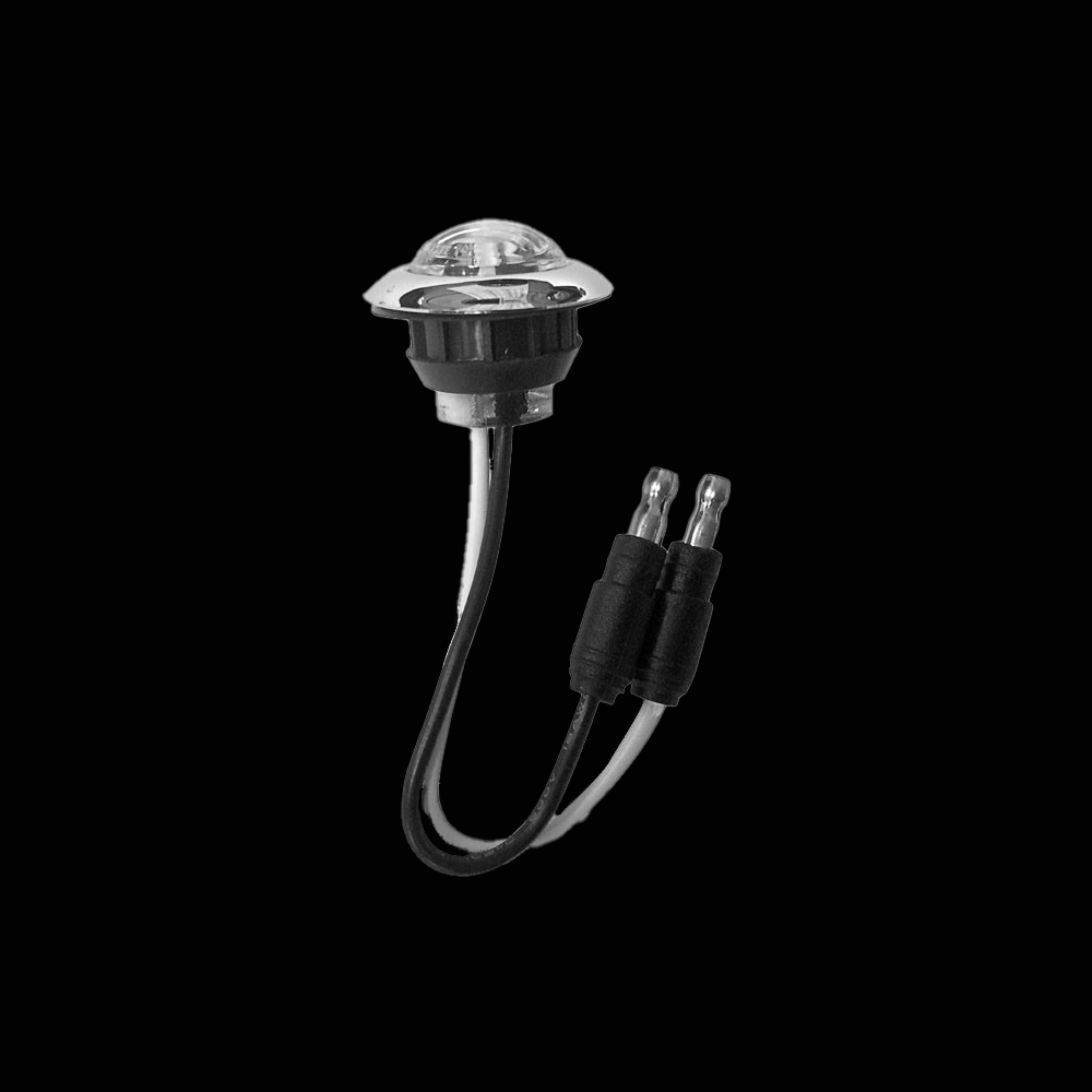 3/4" Clear Amber LED Marker Light.
