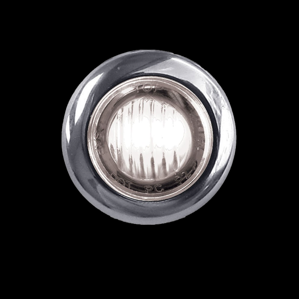 3/4" Clear Amber LED Marker Light.