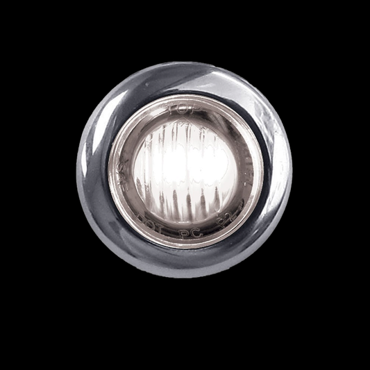 3/4" Clear Amber LED Marker Light.