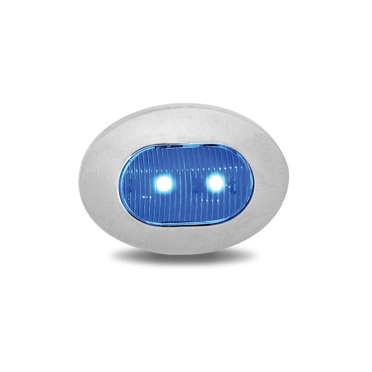 3/4" Oval Dual Revolution Red Marker To Blue Auxiliary LED Light