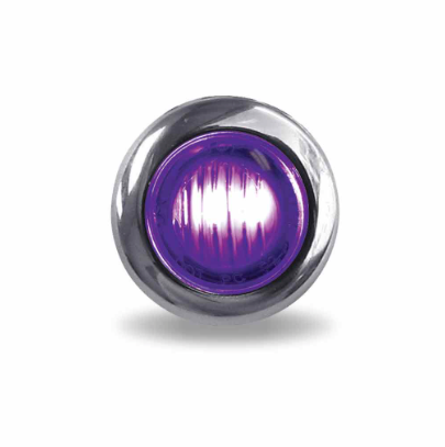 3/4″ Red Marker to Purple Auxiliary Round LED Light – 2 Diodes