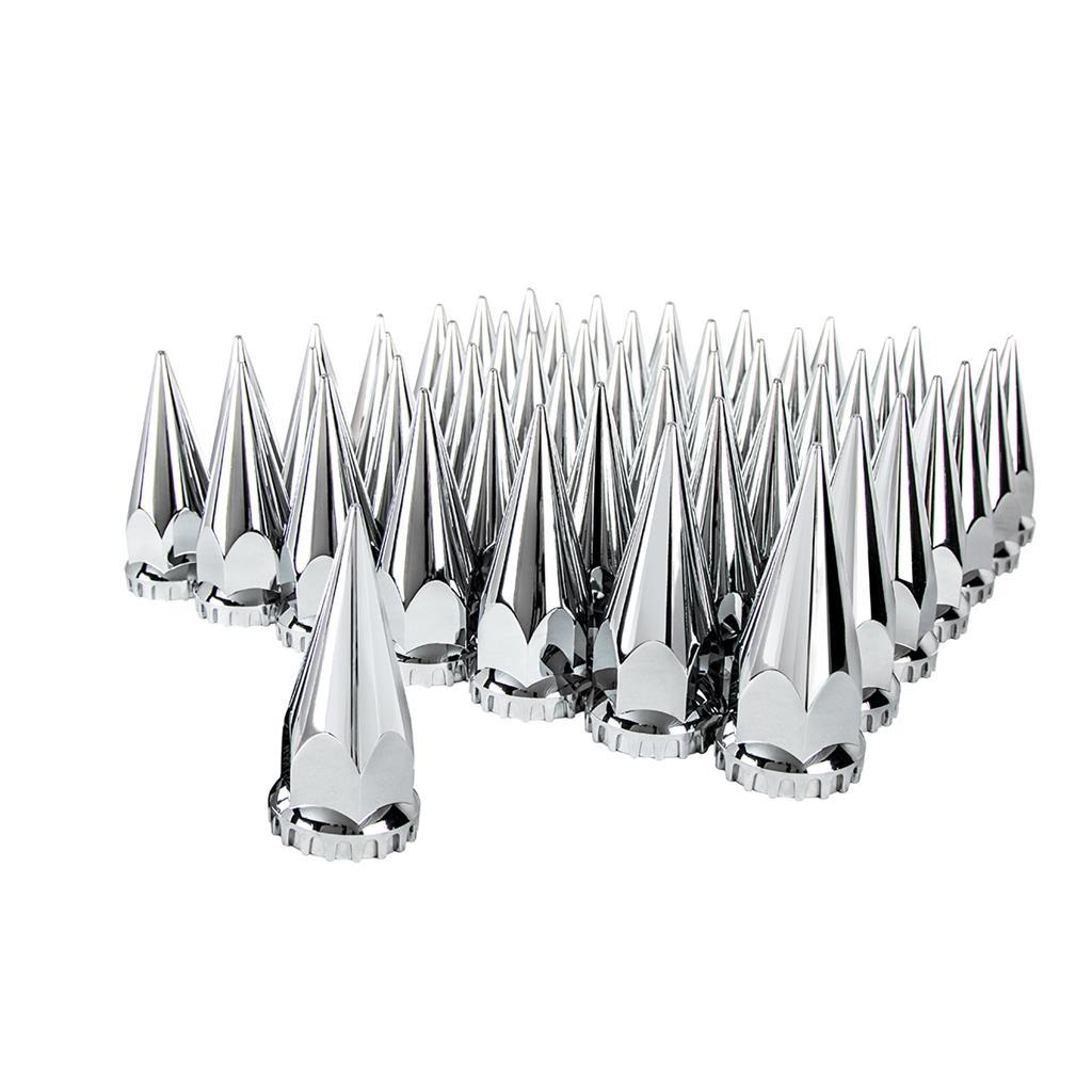 33mm x 4-3/4" Chrome Super Spike Nut Cover - Thread-On (60 Pack)