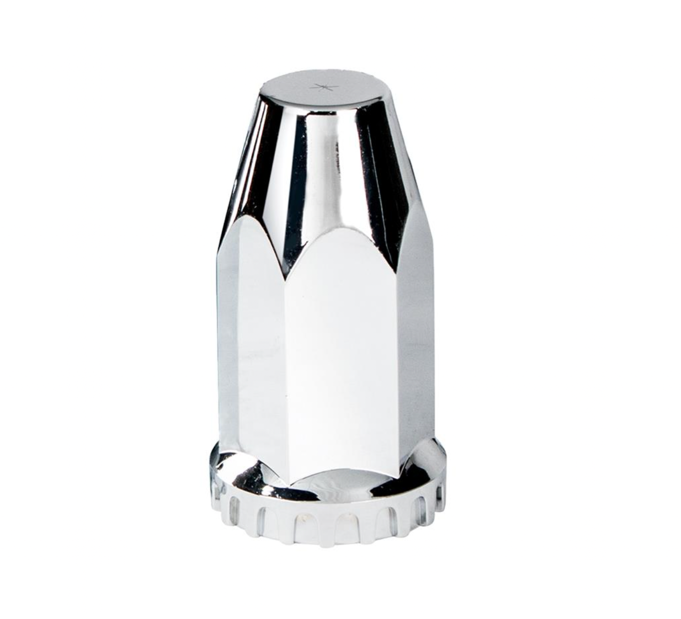 33mm X 4" Chrome Plastic Extra Tall Nut Covers With Flange - Thread-On