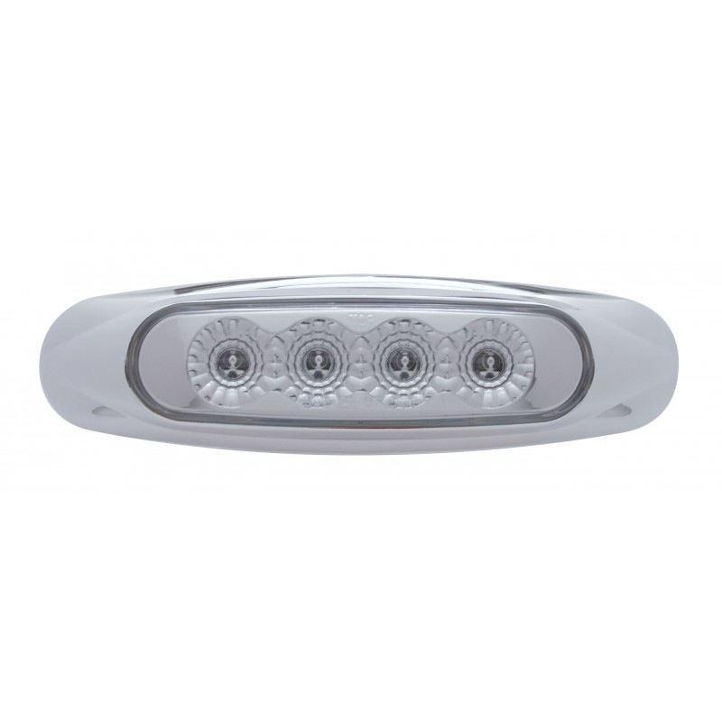 4 Led Reflector Clearance/marker Light - Amber Led/clear Lens - Lighting & Accessories