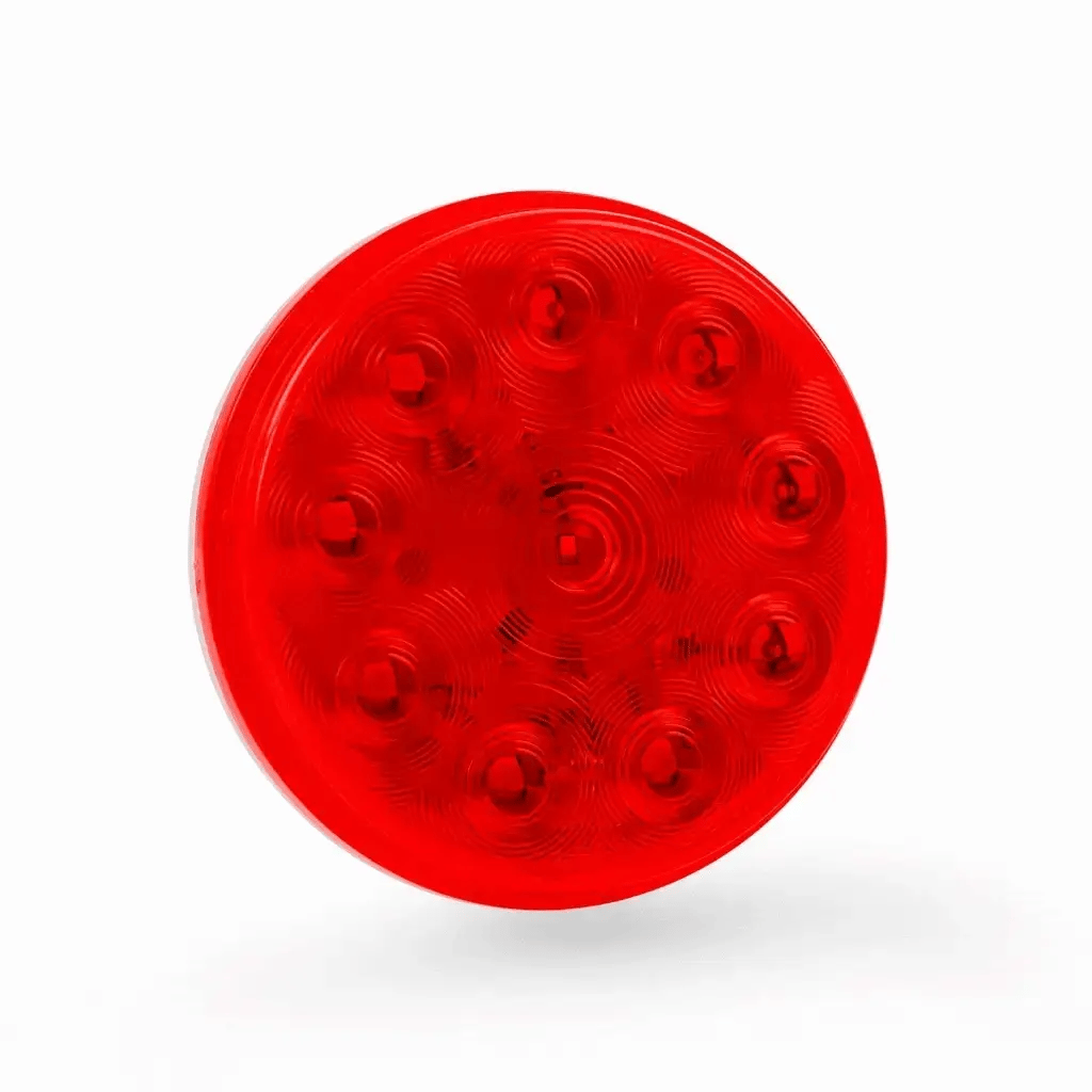 4" Round Led Light Red/Red Lens