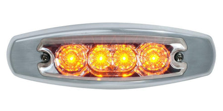 5" Star Led Clearance Amber/ Clear Lens