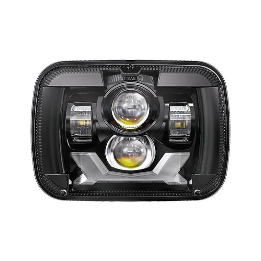 5" x 7" PROJECTOR LED HEADLIGHT / BLACK (DRL & TURN LIGHT)