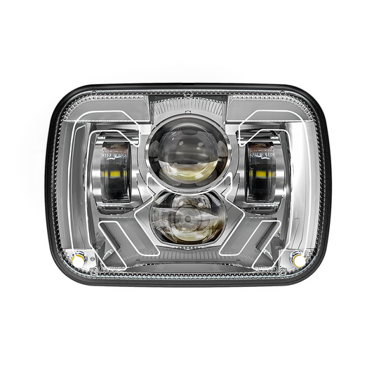5" x 7" PROJECTOR LED HEADLIGHT (CHROME) - Heated