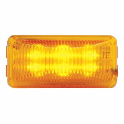 6 Amber Led Small Rectangular Clearance/Marker Light - Amber Lens