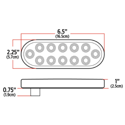 6″ Amber Turn & Marker to Purple Auxiliary LED Oval Light – 12 Diodes