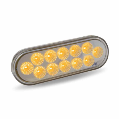 6″ Amber Turn & Marker to Purple Auxiliary LED Oval Light – 12 Diodes
