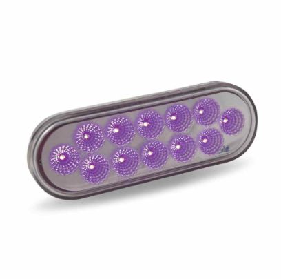 6″ Amber Turn & Marker to Purple Auxiliary LED Oval Light – 12 Diodes