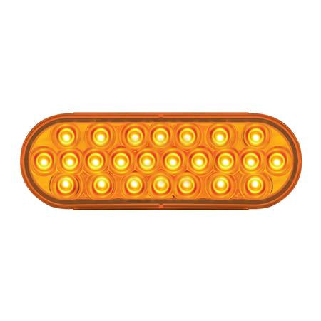 6" Oval Led Light Amber/Amber Lens