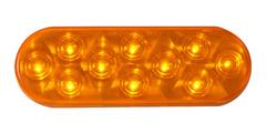 6" Oval Led Light Amber/ Amber Lens