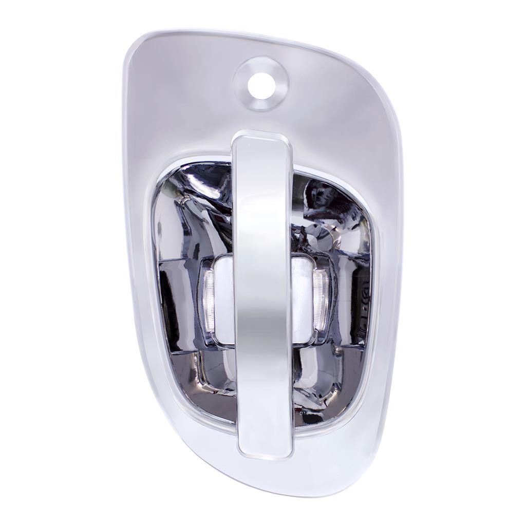6 White LED Chrome Door Handle Cover for Freightliner Cascadia
