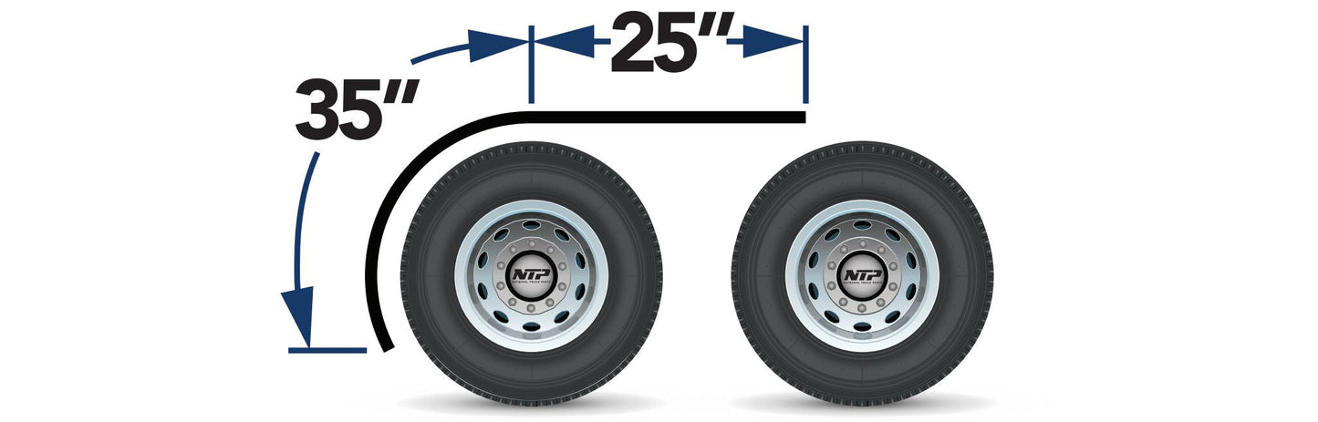 60″ SMOOTH HALF FENDERS ROLLED EDGE – 16 GAUGE