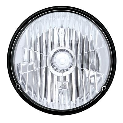 7" DIA Crystal HDLT Bulb- H4. Replaces H6017/H6024 Round Headlight