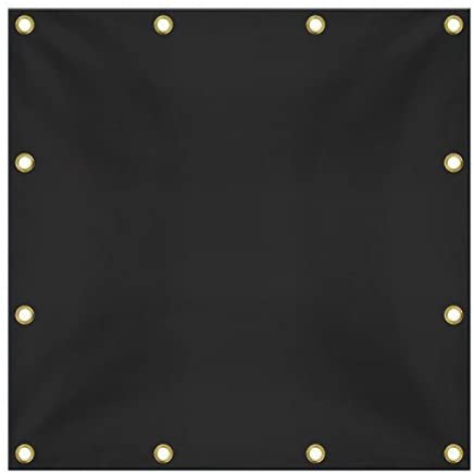7' x 18' 18OZ. Black Vinyl Tarp
