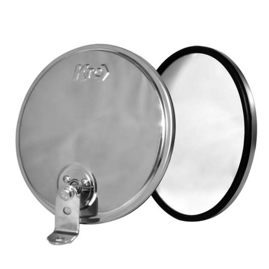 8 1/2'' S/S Convex mirror with offset stud and L bracket GLT-ESP-010