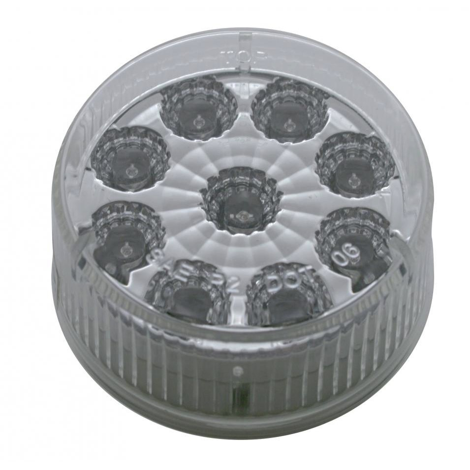 9 Led 2 Reflector Clearance/marker Light - Amber Led/clear Lens
9 - Lens - Lighting & Accessories