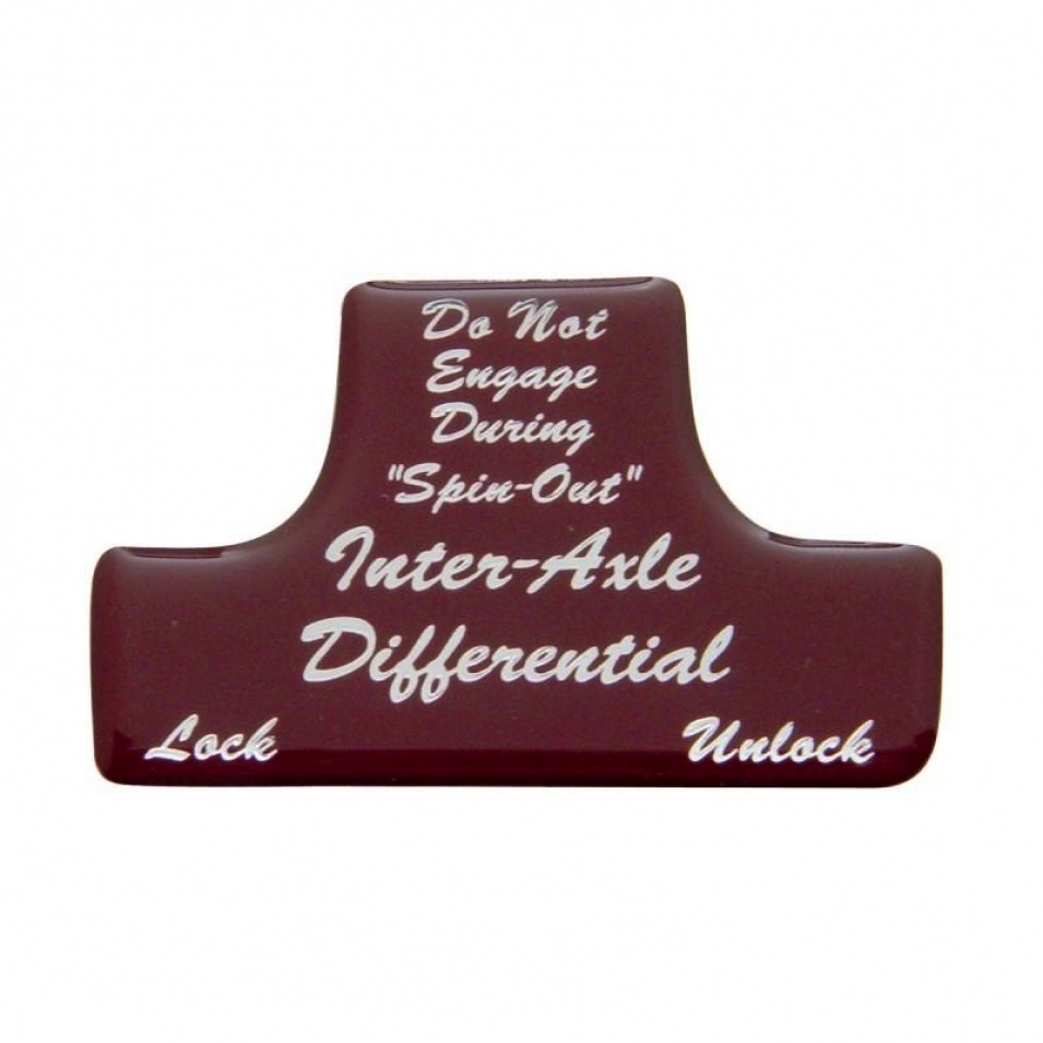 Axle Differential Switch Guard Sticker Only - Red Cab Interior