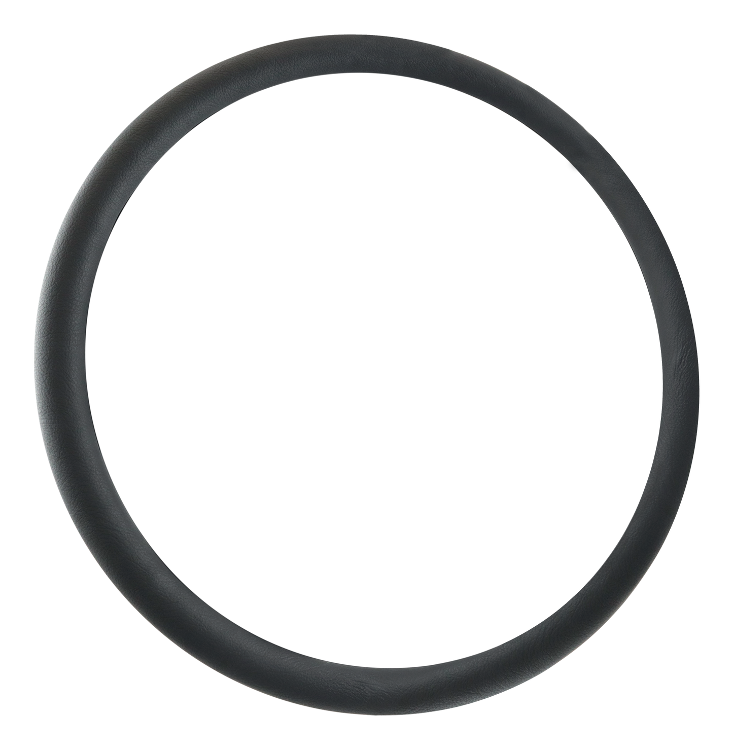 Black Leather Wrapped Steering Wheel Cover for 281