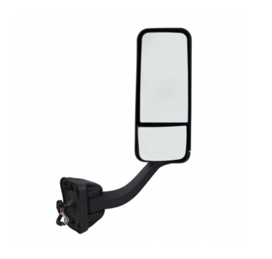 BLACK MIRROR ASSEMBLY WITH HEATED MIRROR FOR 2008-2017 FREIGHTLINER CASCADIA - PASSENGER