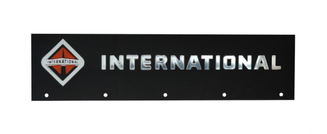Black Quarter Fender Top Flaps International Logo (Sold Individually)