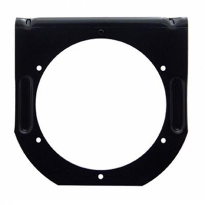 Black Steel Light Bracket W/ One 4" Light Cutout