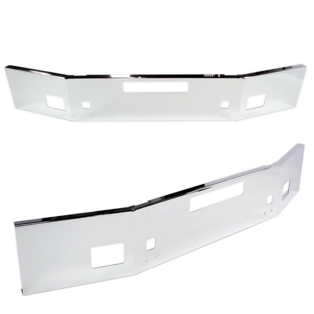 Bumper 14" Chrome Kenworth T800 (2004-2012) w/ Step, Tow, & Fog Light Holes