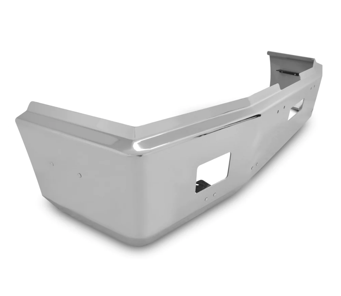 Bumper 18" Chrome Freightliner FLD112/FLD120 (All Years) Aero, w/ Tow & Fog Light Holes.