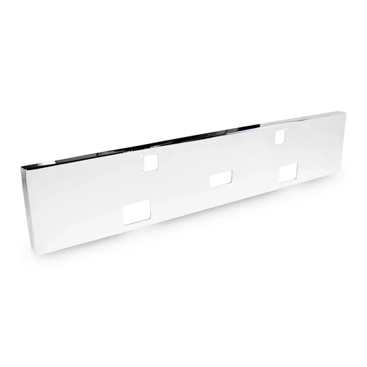 Bumper 18" Chrome Kenworth W900L Extended Hood, Rolled End, Fog, Step, And Tow Holes.