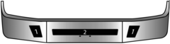 Bumper 18" Chrome Volvo VNL 64T/630/670/780 Set Back Axle (2018+) w/ Vent, Tow & Light Holes.