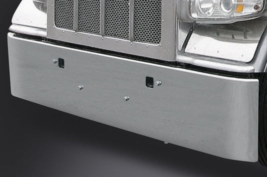 Bumper 20" Chrome Peterbilt 388/389/365/367/567 (2007+) Square Hand Rolled End w/ Tow Holes.