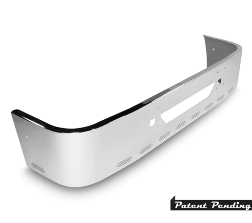 Bumper 20" Chrome Universal Peterbilt/Kenworth American Eagle Rolled End, Tapered, Hidden Lights