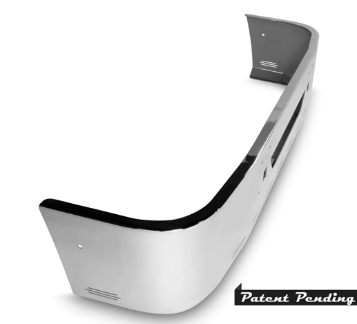 Bumper 20" Chrome Universal Peterbilt/Kenworth American Eagle Rolled End, Tapered, Hidden Lights