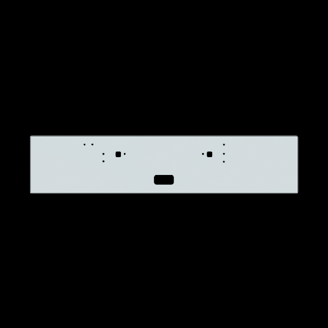 Bumper 20" International 9300, 9370 Conventional, 9670 Cabover (1983-1996) Boxed End w/ Tow & Step Holes