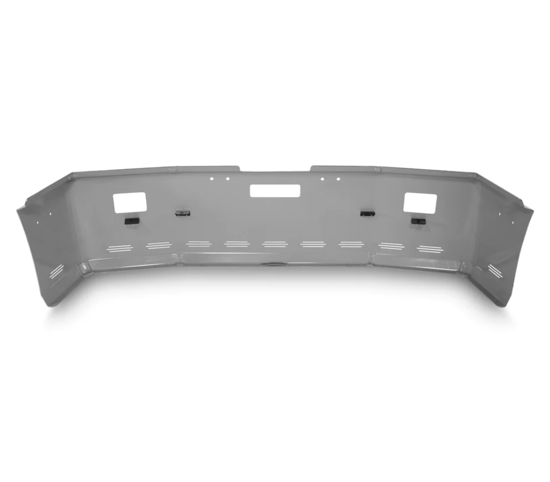 Bumper 22" Chrome Freightliner FLD120 All Years, Aero, Tow, Fog, 11 Hidden Lights Holes